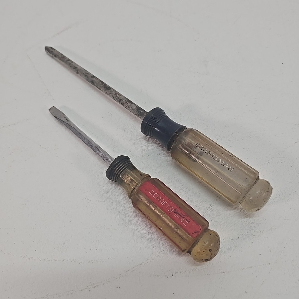 2 Craftsman Screwdrivers  41297 Phillips & 41581 Flat‎ USA